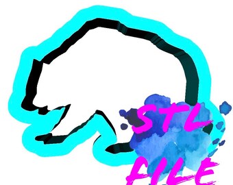 Grizzly Bear Cookie Cutter 3D STL File: Clay & Fondant Cutter (Digital Download)