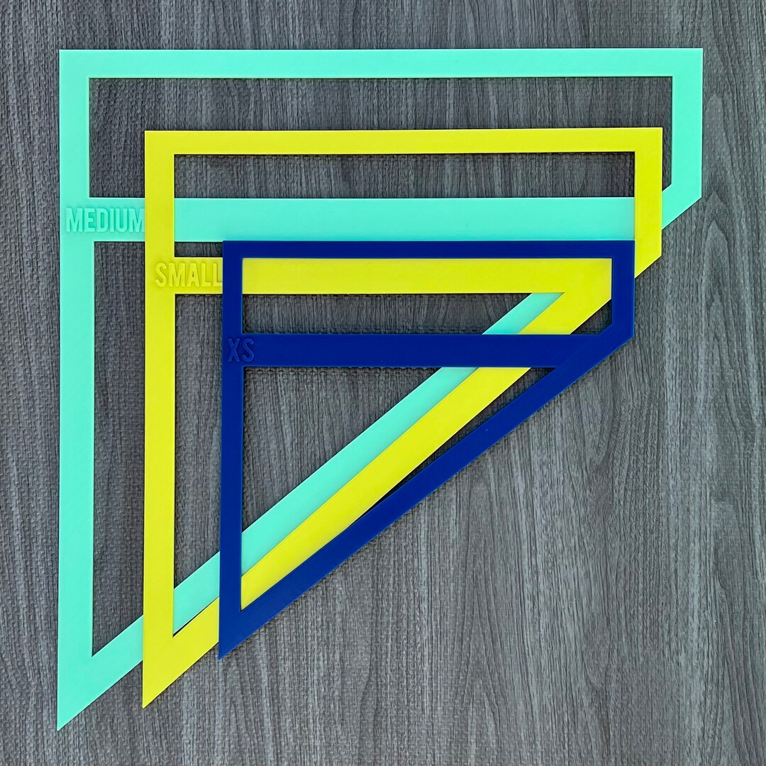 Over the Collar Tie on Dog Bandana Cutting Template Extra Small, Small