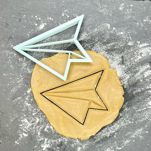Paper Airplane imprint cookie cutter,fondant cutter, clay cutter origami airplane