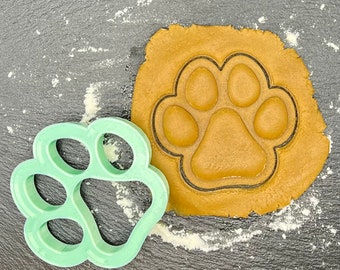 Paw print imprint cookie cutter, fondant cutter, clay cutter 3D printed cat dog