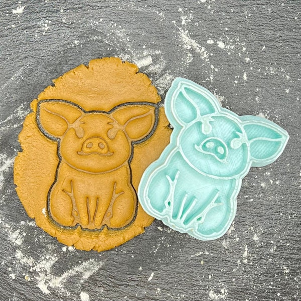 Baby piglet pig imprint cookie cutter, fondant cutter, clay cutter 3D printed birthday fun