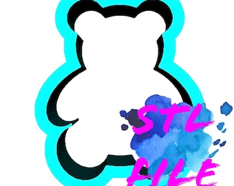 3D Bear Cookie Cutter STL File: Grizzly, Black, Brown Bear (Digital Download)
