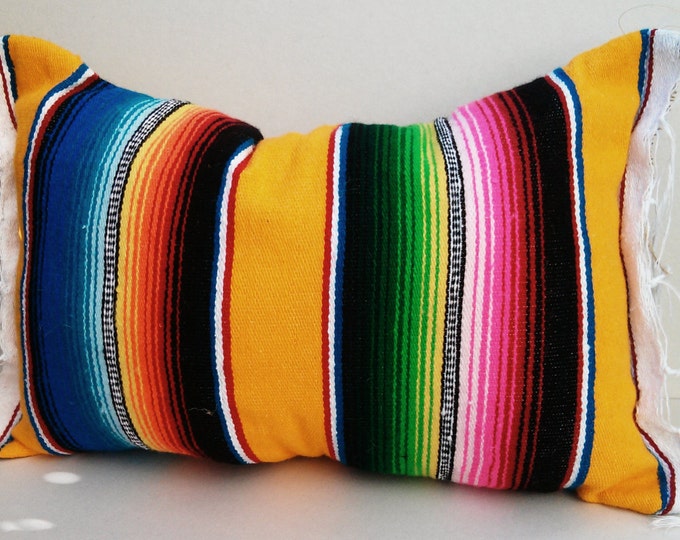Mexican Blanket Pillow Etsy UK