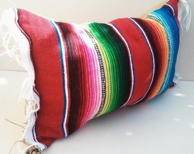 Mexican Blanket Pillow Etsy