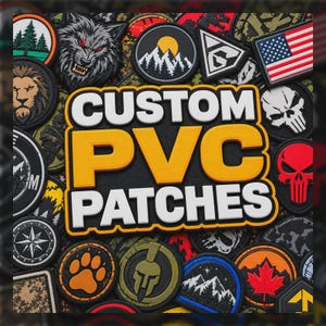 Custom PVC Patches, Personalized 3D Rubber Logo Patch, Custom Tactical Patches, Waterproof PVC Badges for Hats, Jackets & Backpacks