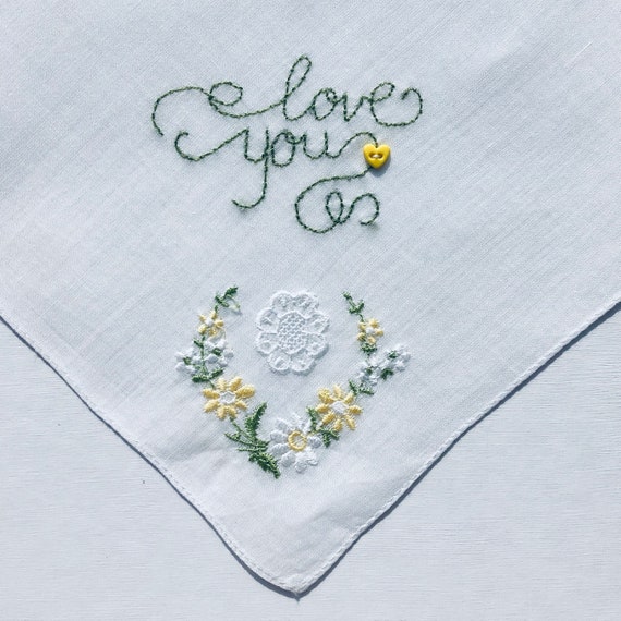 Love You ~ Swiss Cotton, Hand Embroidered, New Vi… - image 7