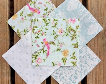 Quadrados de Patchwork de Algodão Laura Ashley: Peças com Charme Vintage (50, 3"x3")