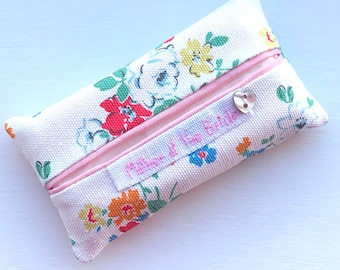 Mother of the Bride Tissue Holder: Cath Kidston Clifton Rose Floral Fabric, Hand Embroidered
