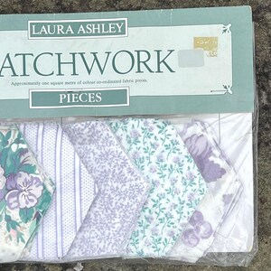 Conjunto de patchwork hexagonal: Laura Ashley, lilás, verde, 100 peças de algodão imagem 10