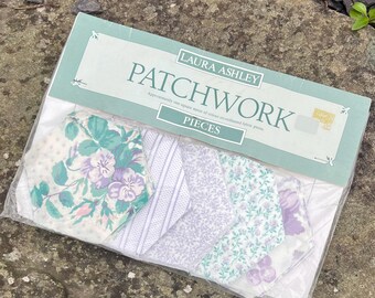 Hexagonal Patchwork Set: Laura Ashley, Lilac, Green, 100 Cotton Pieces