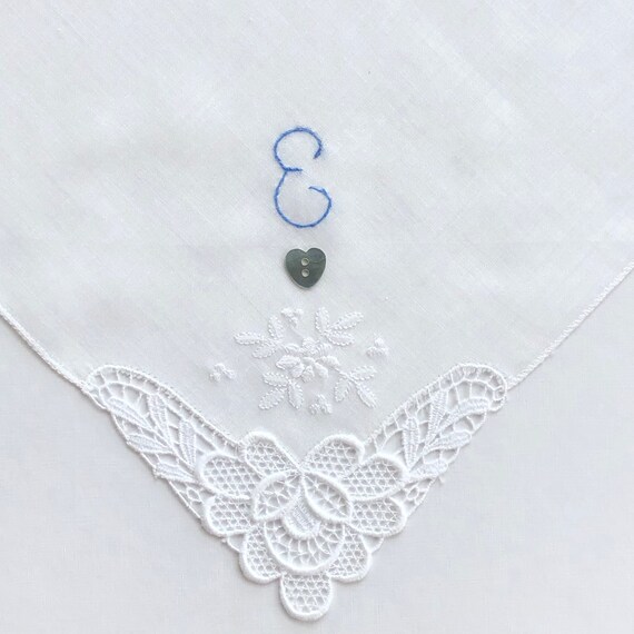 Something Blue ~ Monogrammed E ~ Bridal ~ Wedding… - image 9