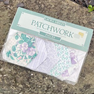 Conjunto de patchwork hexagonal: Laura Ashley, lilás, verde, 100 peças de algodão imagem 15