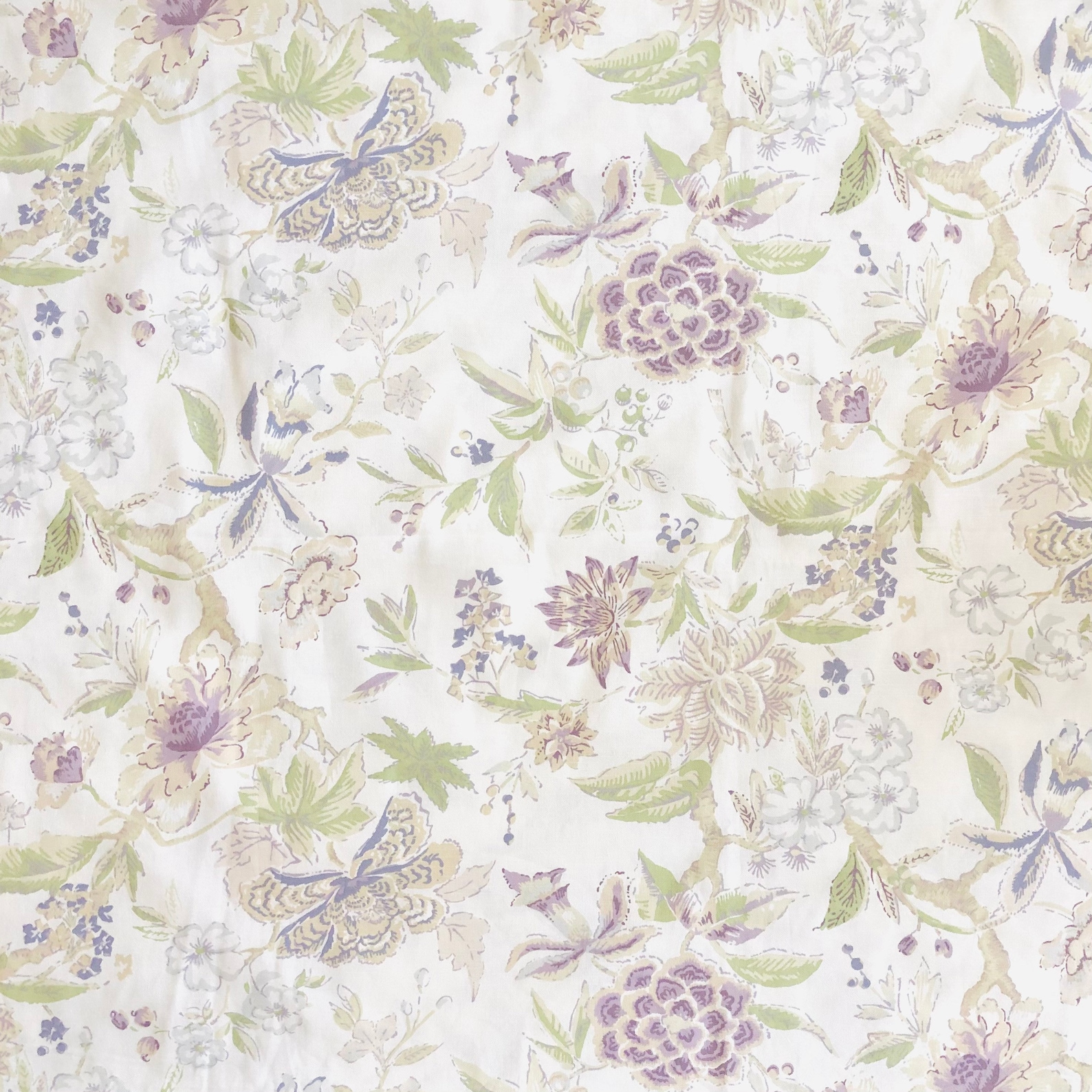 Laura Ashley 2003 Textured Linen Union Fabric Lilac Multi | Etsy
