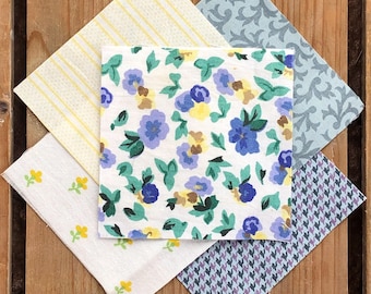 50 Quadrados de Tecido de Algodão Laura Ashley: Peças de Patchwork Vintage (10 cm x 10 cm)