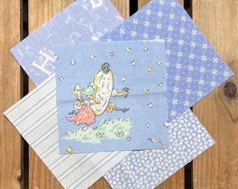 Laura Ashley, Nursery Cotton Patchwork Squares: Vintage Quilting Pieces (50 X 11.5 CM)