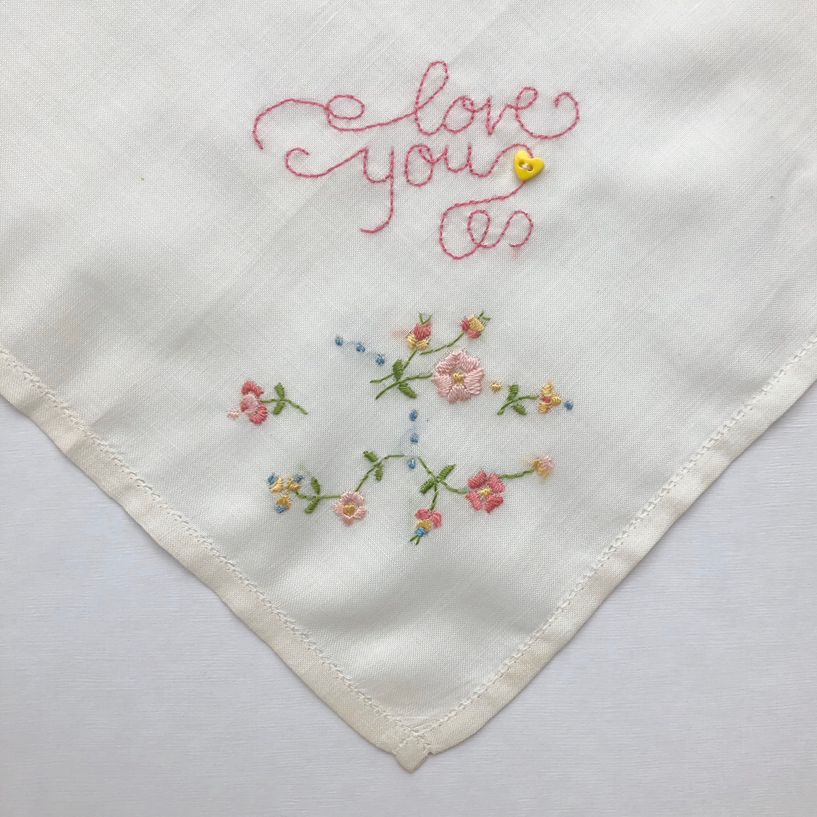 小物 1900s Hand Embroidery Handkerchief Vintage Handkerchief with Red Floral Embroidery Set of 2 | eBay