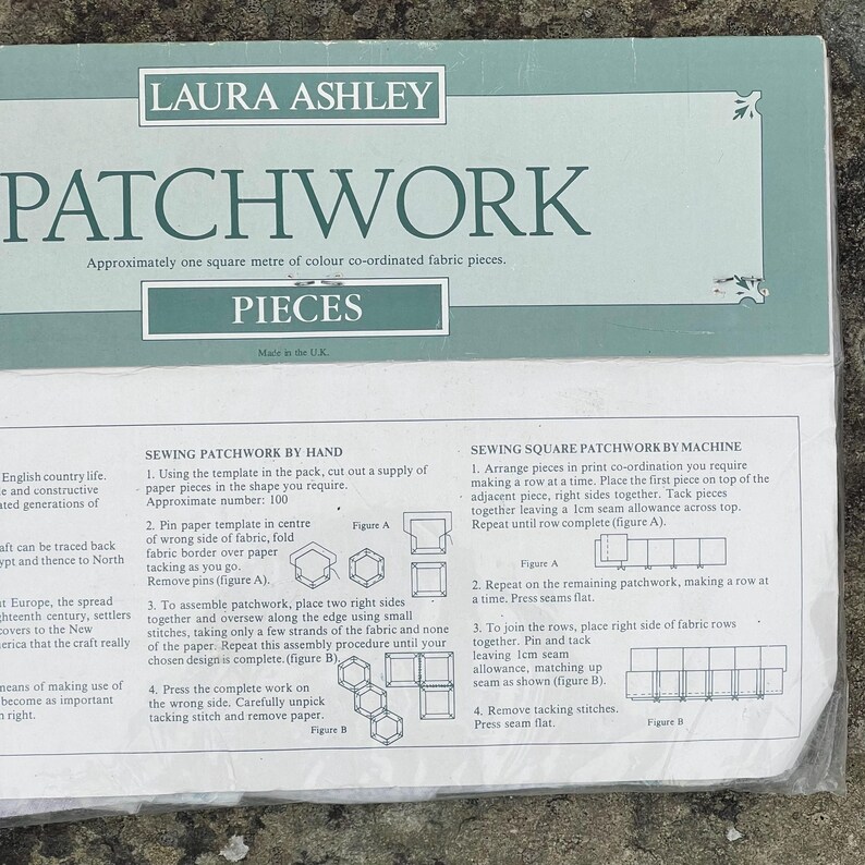Conjunto de patchwork hexagonal: Laura Ashley, lilás, verde, 100 peças de algodão imagem 16