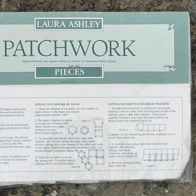 Conjunto de patchwork hexagonal: Laura Ashley, lilás, verde, 100 peças de algodão imagem 18