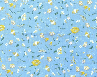 Floribunda Fabric ~ Laura Ashley ~ 1986 ~ Multi, Sapphire ~ New, Vintage ~ Country Furnishing Cotton ~ 116 CM Wide X 50 CM Long ~ Quilting