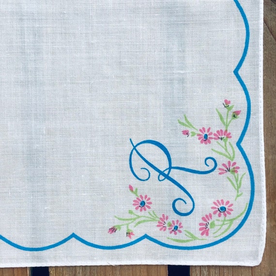 Monogrammed, Initial R ~ Printed Handkerchief, Ha… - image 7