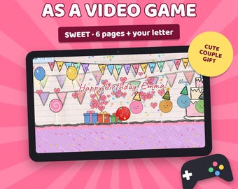 Love Story Video Game, Personalized Couple Gift