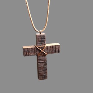 Rough Wood Cross Boho Wood Cross Bohemian Cross Necklace - Etsy