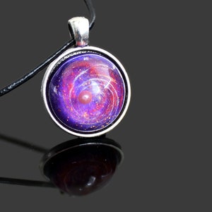 Galaxy Sphere Necklace Galaxy pendant Galaxy Sphere Necklace Cosmos Pendant Cosmos Necklace Resin Art Jewelry 3D Resin Necklace image 6