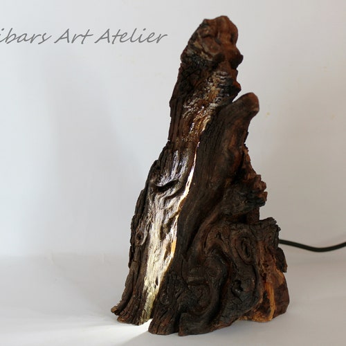 Drift Wood Lamp Wooden Night Lamp Desk Art Night Light Etsy
