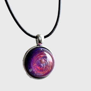 Galaxy Sphere Necklace Galaxy pendant Galaxy Sphere Necklace Cosmos Pendant Cosmos Necklace Resin Art Jewelry 3D Resin Necklace image 5