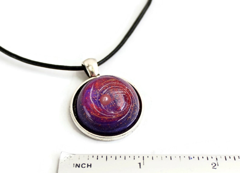 Galaxy Sphere Necklace Galaxy pendant Galaxy Sphere Necklace Cosmos Pendant Cosmos Necklace Resin Art Jewelry 3D Resin Necklace image 8