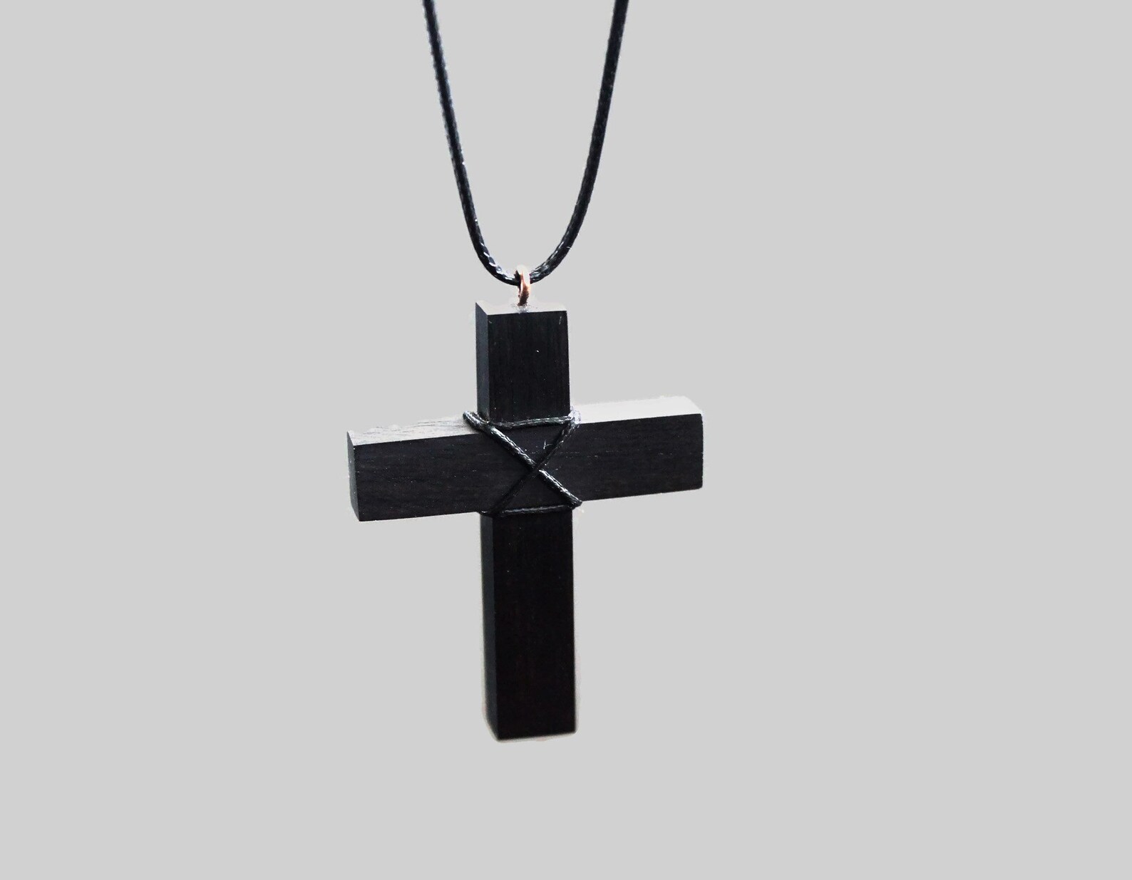 Ebony Cross Necklace Ebony Wood Cross Wooden Art Cross - Etsy