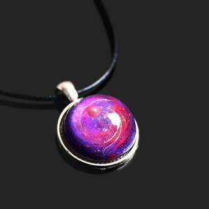 Galaxy Sphere Necklace Galaxy pendant Galaxy Sphere Necklace Cosmos Pendant Cosmos Necklace Resin Art Jewelry 3D Resin Necklace image 7