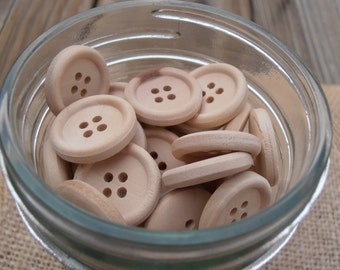 10 Wooden Buttons