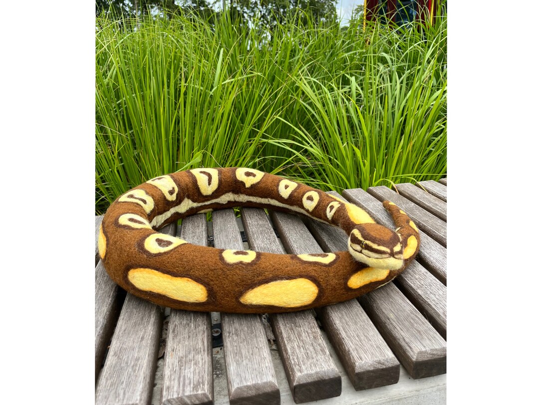 Needle Felted Royal Python: Handmade Wool Snake - Etsy
