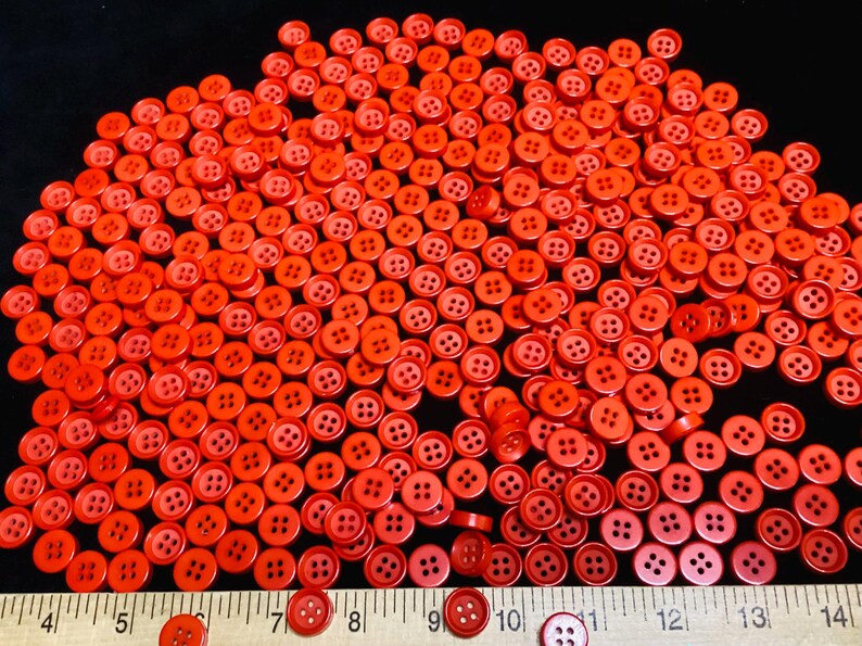 Red Bottern 400-bright Red Vintage Buttons-5/8”-from Factory Closing 1980’s - - Etsy