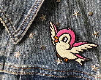 Set of Two Princess Bird Patch Custom Colors