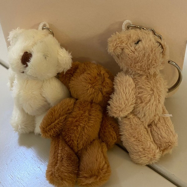 Teddy Bear Keychain Etsy