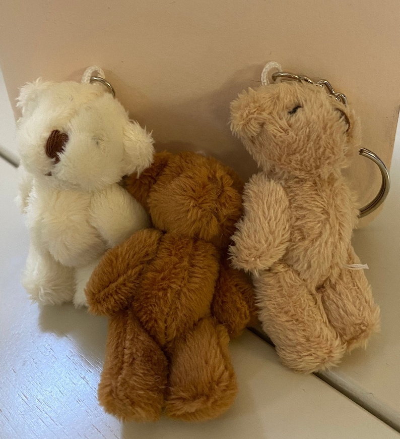 Mini Teddy Bear Keychains Etsy