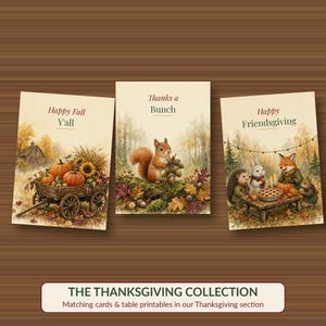 Coworker Thanksgiving Card Printable, Thankful to Work With You, Turkey Card 5x7 image 6