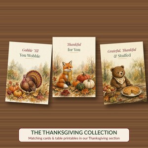 Thinking of You This Thanksgiving Card Printable, Owl Fall Sympathy Card, 5x7 image 6