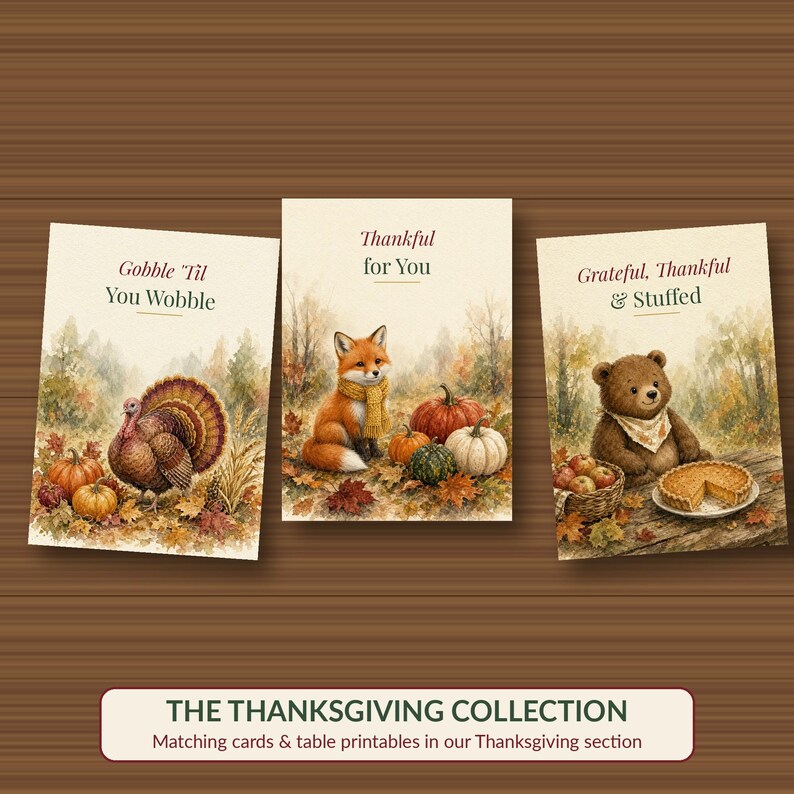Thinking of You This Thanksgiving Card Printable, Owl Fall Sympathy Card, 5x7 image 6