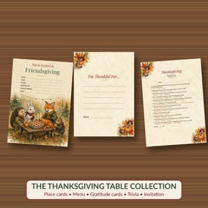 Thanksgiving Menu Card Printable, Fill-In Fall Dinner Menu, Autumn Table Decor 5x7 image 6