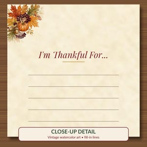 What Are You Thankful For Cards Printable, Thanksgiving Gratitude Game, Fall Activity image 2