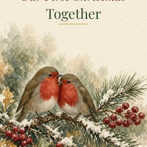 Our First Christmas Together Printable Card, 5x7 imagen 2