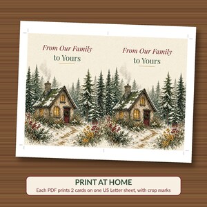 Family Christmas Card Bundle Printable, 10 Cards for Grandma, Grandpa, Mom, Dad, Siblings & Couples, 5x7 Instant Download image 5