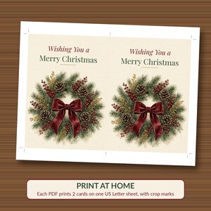 Printable Christmas Card Bundle, 24 Designs, 5x7 imagen 5