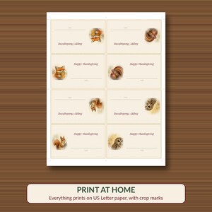 Thanksgiving Table Decor Printable Set, Place Cards, Menu, Gratitude Cards, Trivia, Invitation image 3