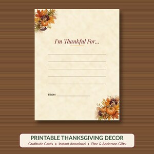 What Are You Thankful For Cards Printable, Thanksgiving Gratitude Game, Fall Activity