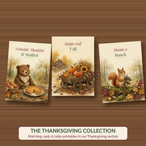 Teacher Thanksgiving Card Printable, Thankful for a Great Teacher, Squirrel 5x7 image 6