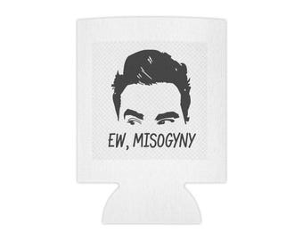 Ew, Misogyny Face Graphic Can Cooler